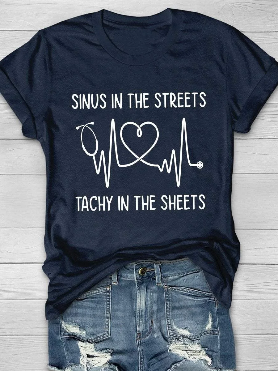Sinus In The Streets Print Short Sleeve T-shirt