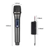 2.4G Wireless Microphone Rechargeable Live Streaming Microphone LED Display Professional Handheld Mic for Singing Karaoke Wedding DJ Party