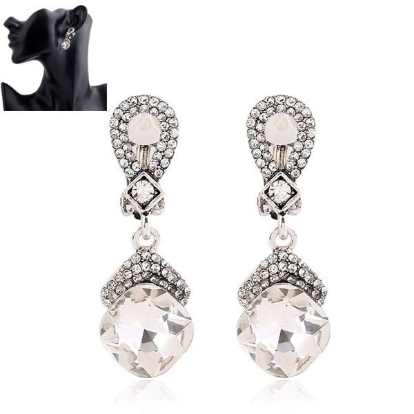 UsmallLifes King Women Trendy Crystal Water Droplets Earrings for Mother&#39;s Party Gift US Mall Lifes