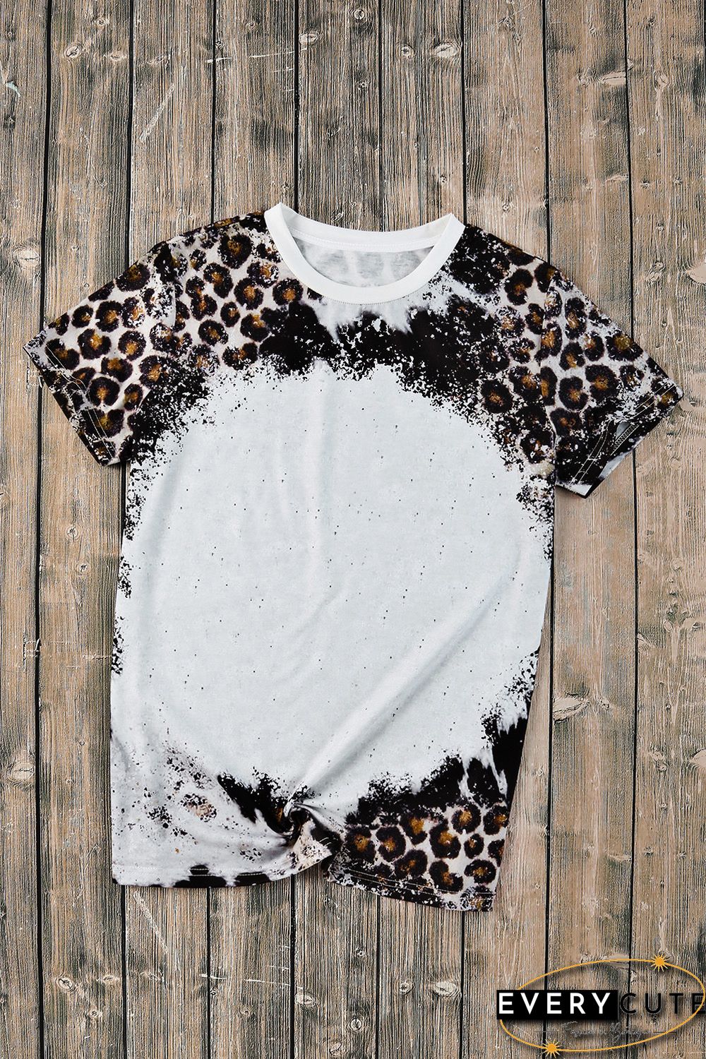 Leopard Mix Animal Print Bleached T Shirt