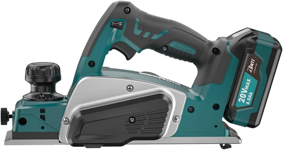 مِبْرَاة كهربائية يدوية تعمل بالبطارية &ndash; مزودة ببطاريتين وشاحن سريع، مثالية للنجارة الاحترافية