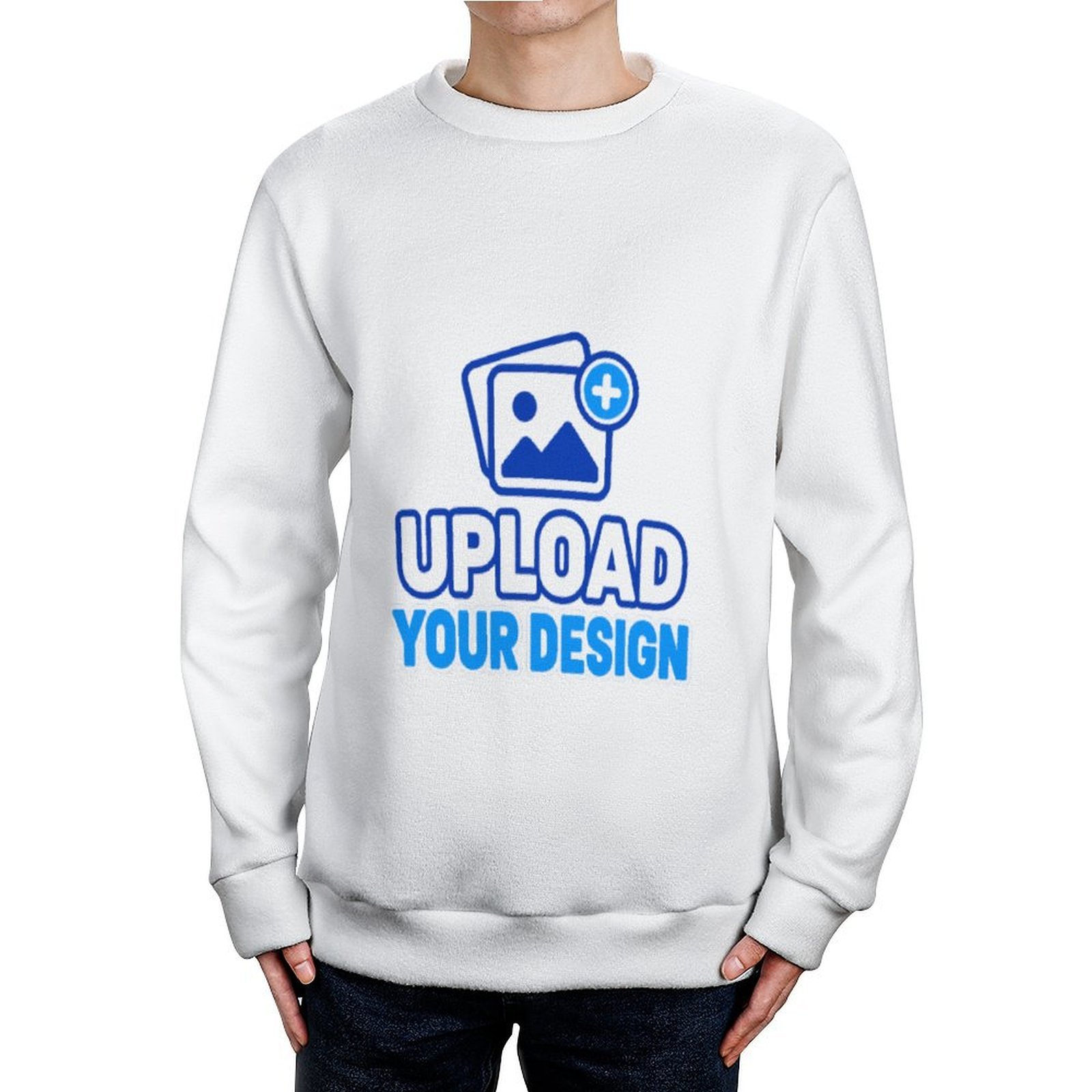 Men's Round Neck Sweatshirt custom product view 7