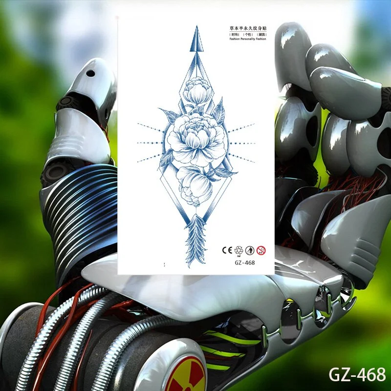 Drop Shipping Temporary Tattoo Stickers Sexy Flowers Juice Ink Lasting Girl Arm Neck Back Waist Buttocks Fake Tatoo Hot Sale DIY