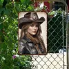 Cowgirl - Panneaux en &eacute;tain m&eacute;tallique(20*30cm/30*40cm)