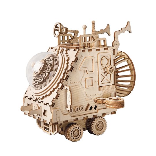  Robotime Online ROKR Spaceship DIY Music Box 3D Wooden Puzzle AM681