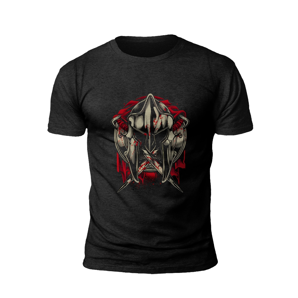 Spartan Warrior Blood Splatter T-Shirt