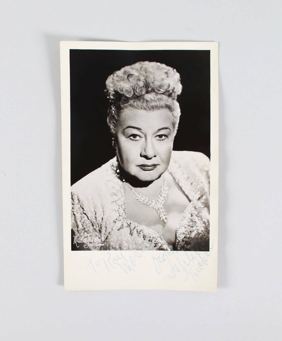 Sophie Tucker Signed Photo Poster painting 5x8 - COA JSA