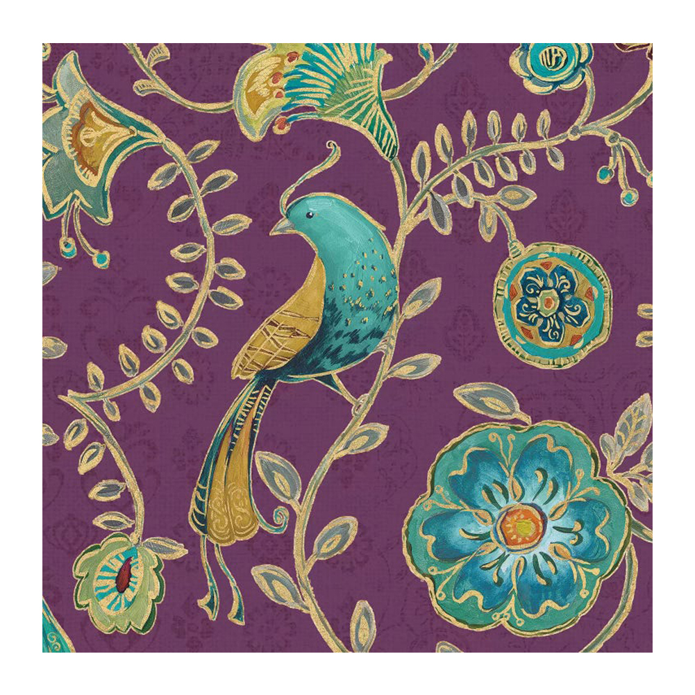Bird Flower Pattern-Paint by Numbers-8"x8"/20x20cm