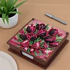 Wooden DIY Tulip Bouquet Diamond Painting Kit Note Box with 160 Papers Gifts