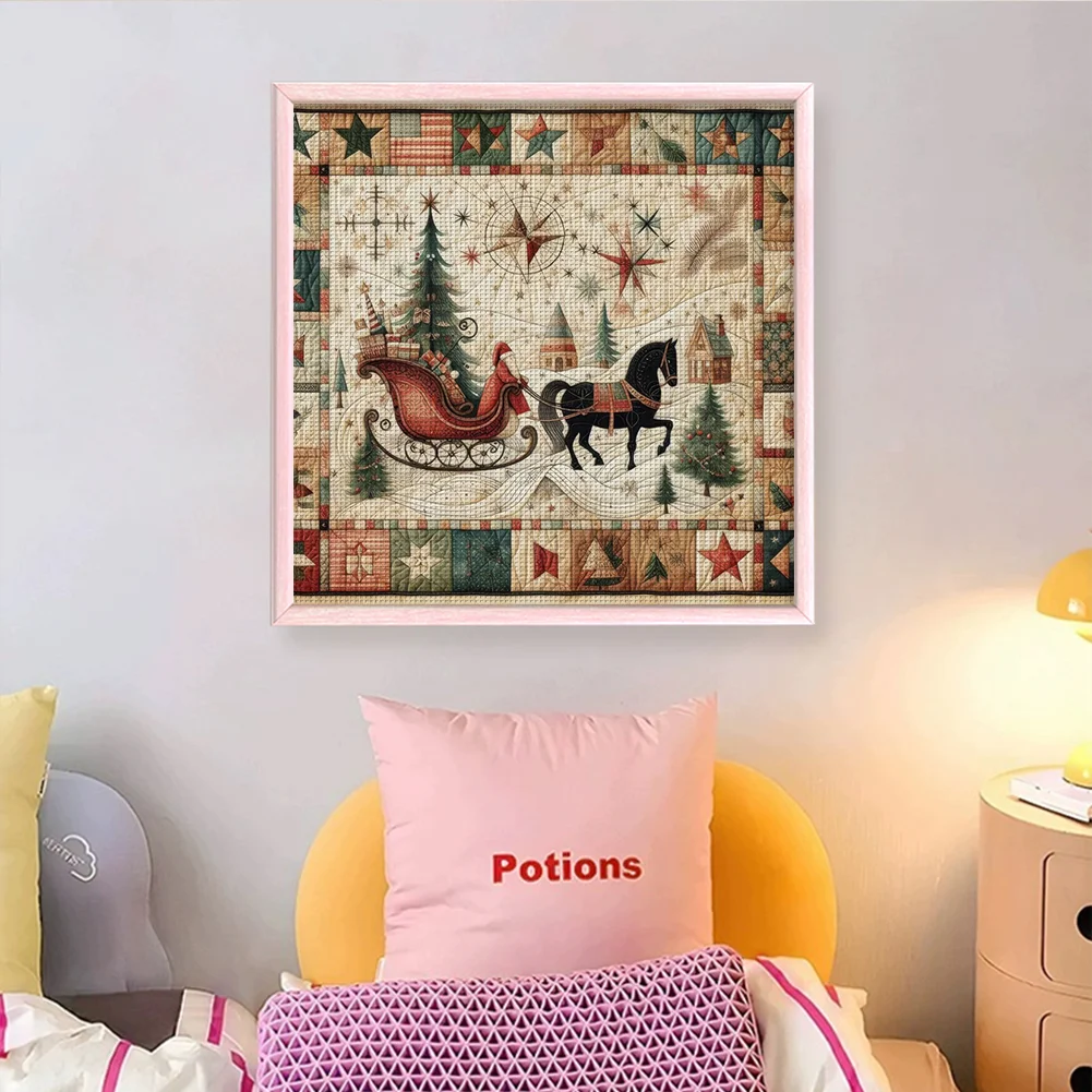 11CT Stamped Cross Stitch Pillowcase - Sleeping Hedgehog(Canvas|45*45CM) - Eco-Friendly Cotton Thread