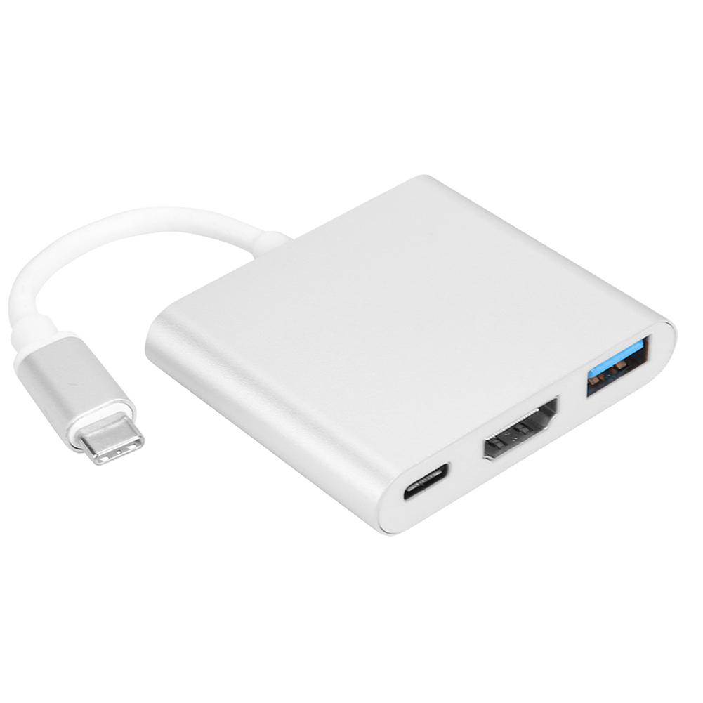 

USB 3.1 Type C to USB-C 4K HDMI-compatible USB 3.0 Hub Adapter Cable for Macbook Pro, 501 Original