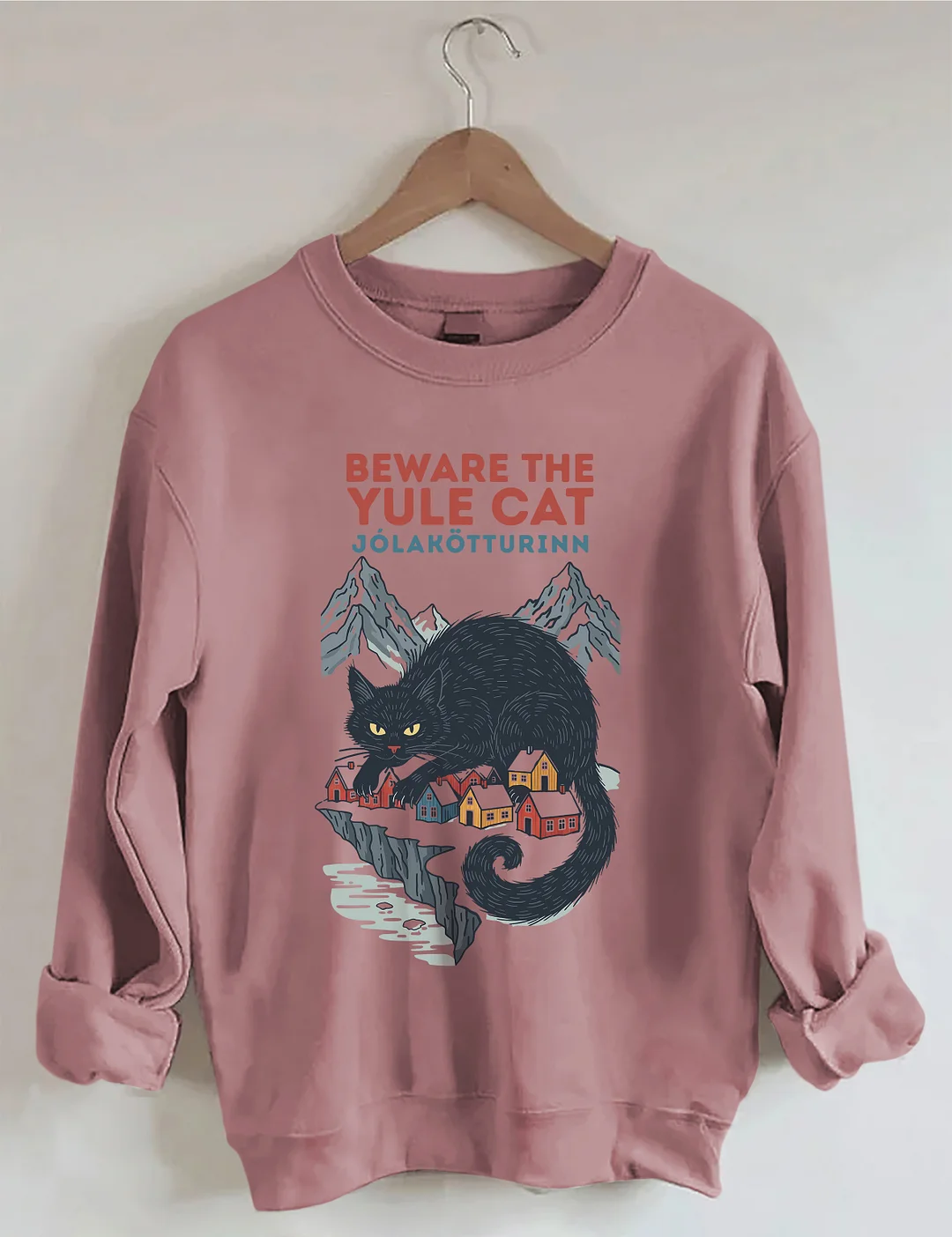 Beware The Yule Cat Icelandic Jólakötturinn Sweatshirt
