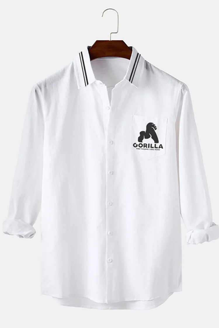 Crawling Orangutan Print Long-Sleeve Shirt