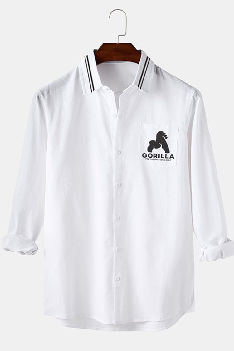 Crawling Orangutan Print Long-Sleeve Shirt