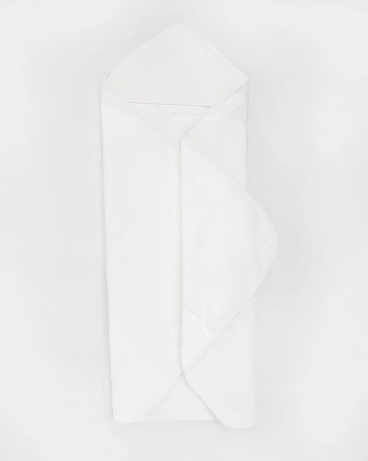 Infant Hooded Towel - White
