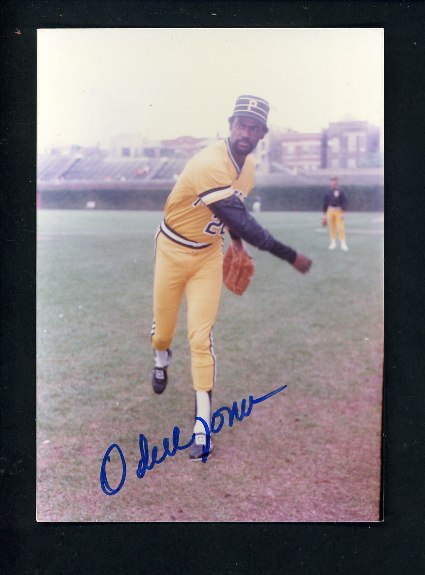 Odell Jones Signed Autographed 3 X 5 Photo Poster painting Pittsburgh Pirates gold uniform