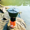 Foldable Portable Camping Cooker Pot Silicone Outdoor Kettle Cookware Tableware