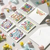 6PCS Diamond Painting Happy Easter Greeting Card Kit for Birthdays Thanksgiving & Special Occasion