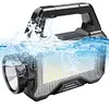 Solar Camping Lantern Long Range Portable Lantern Lamp Waterproof (Black)