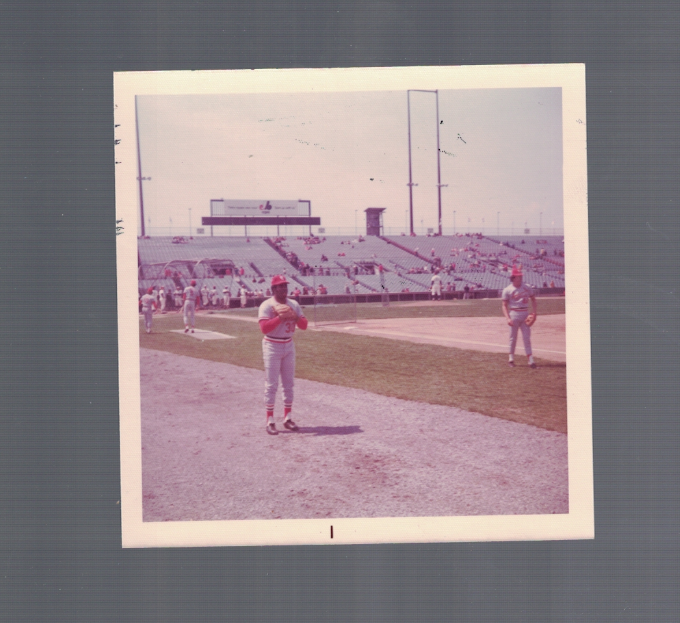 John Lewis St. Louis Cardinals Original Photo Poster painting Jarry Park 1970's Montreal Expos