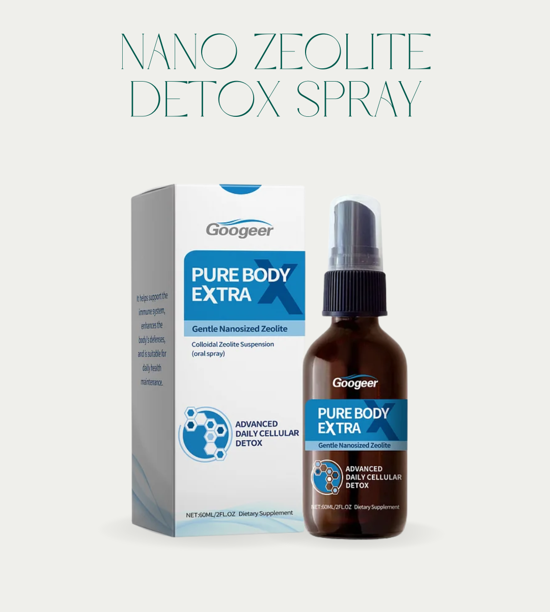 Nano Zeolite Detox Spray – Advanced Cellular Cleanse with Natural Clinoptilolite, 1 oz