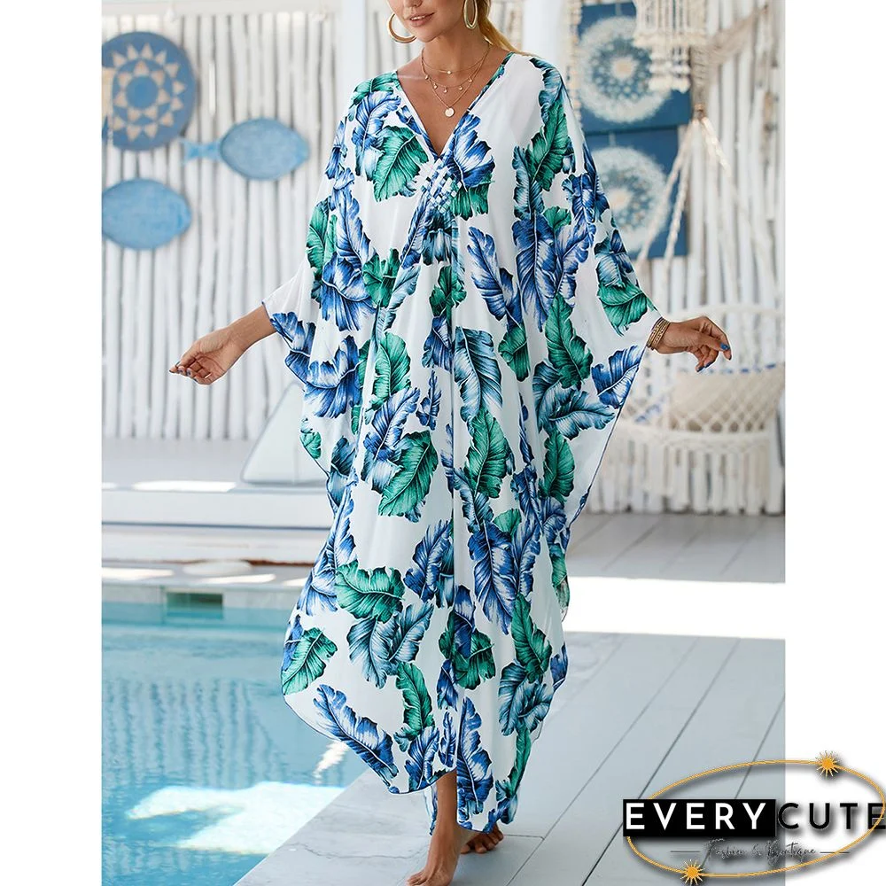 Lake Blue Print Long Kinimo Beachwear