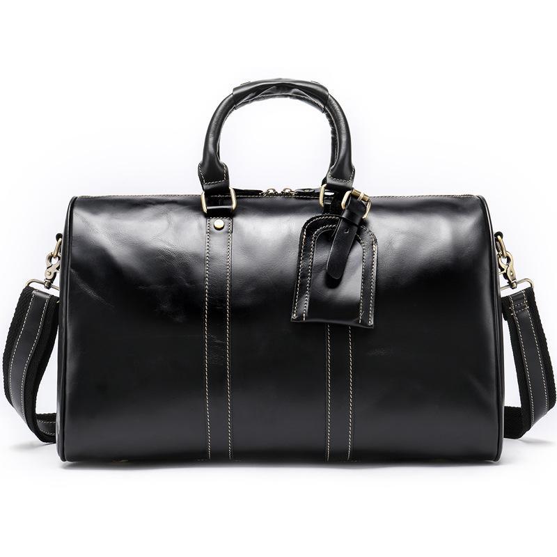 Genuine Leather Comfortable Grab Clean Silhouette Spacious Interior Carryall Bag for Traveling