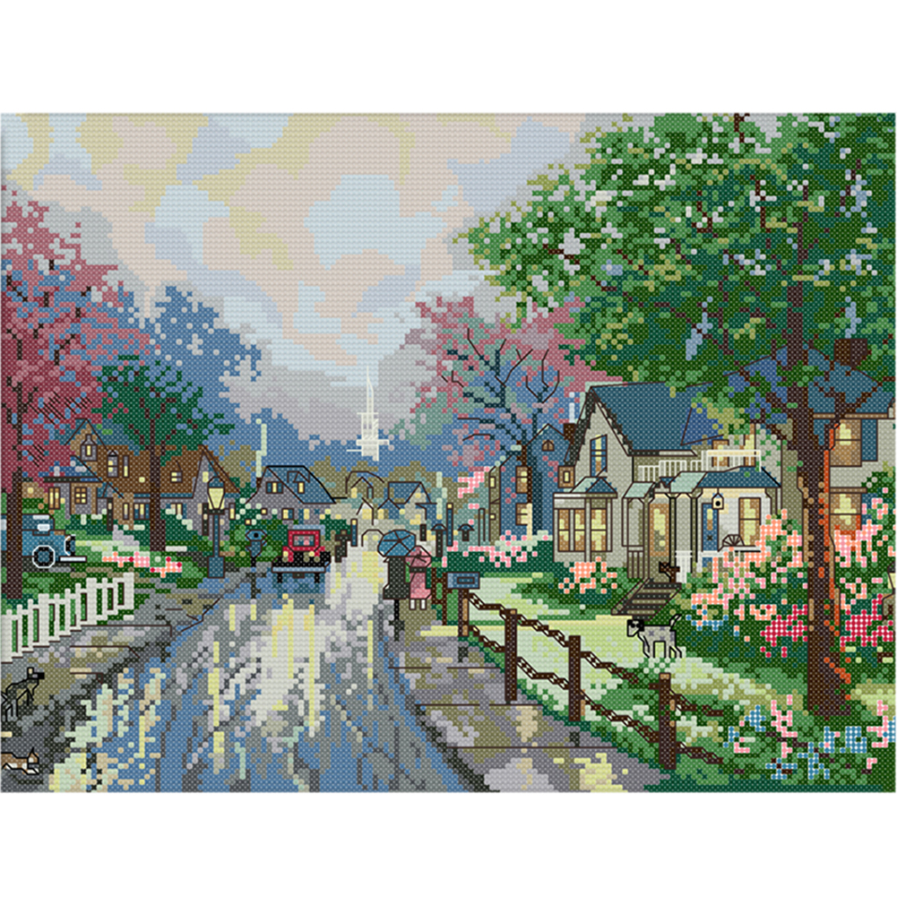 

38*31CM - 14CT Stamped Cross Stitch-Scenery Series, 501 Original