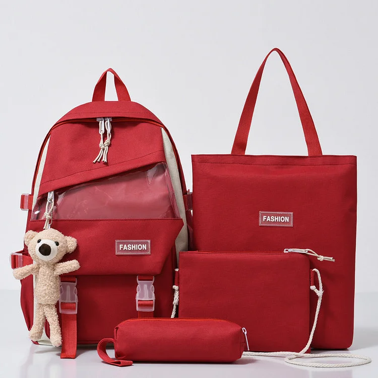 【4pcs】Fashion Cute Bear Bags
