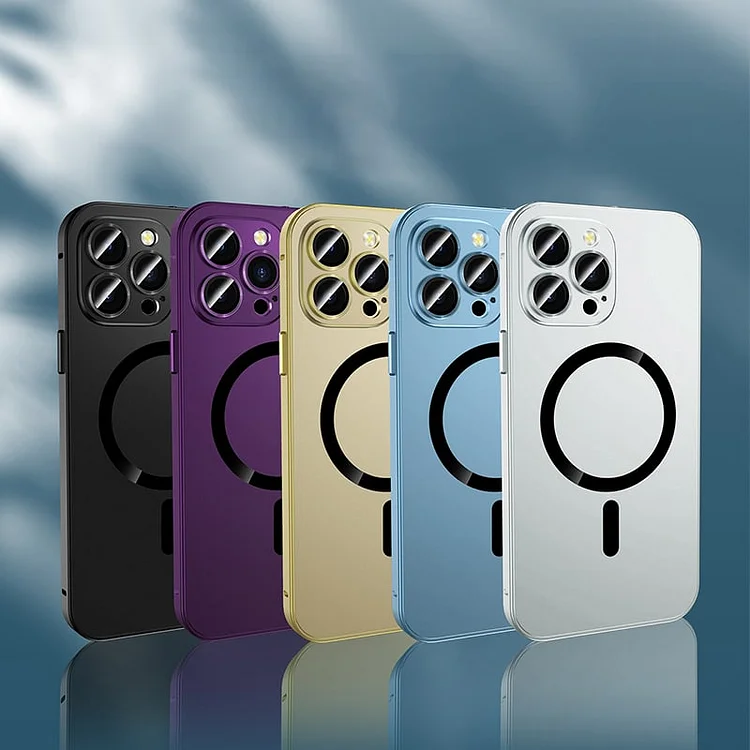 Magnetic Buckle Metal Frame Case Cover For iPhone