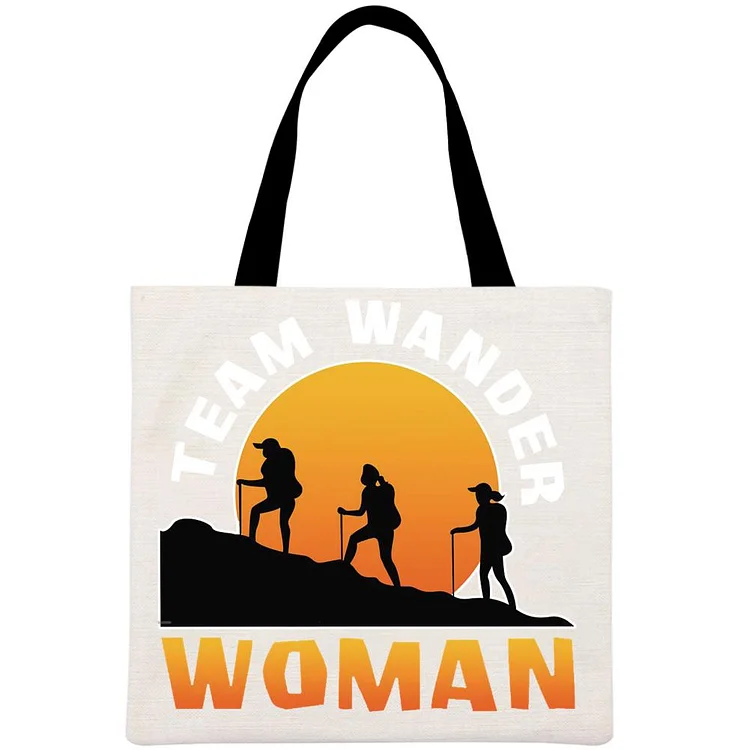Team Wander Woman Printed Linen Bag-Annaletters