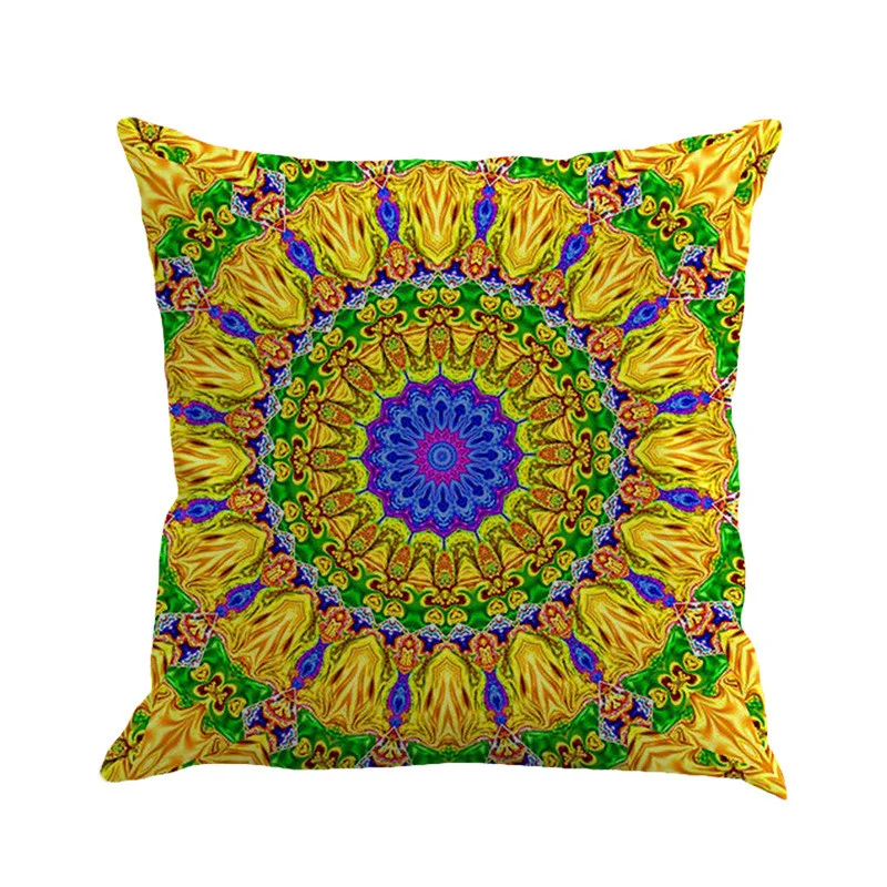 Flax Vintage Ethnic Mandala Printed Cushion Pillowcase