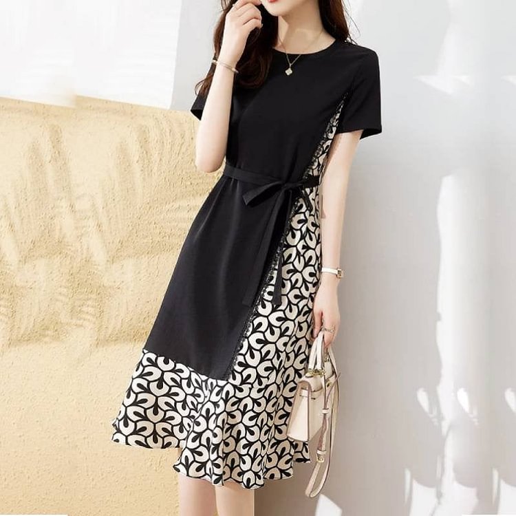 Black Sexy Short Sleeve Dresses QueenFunky