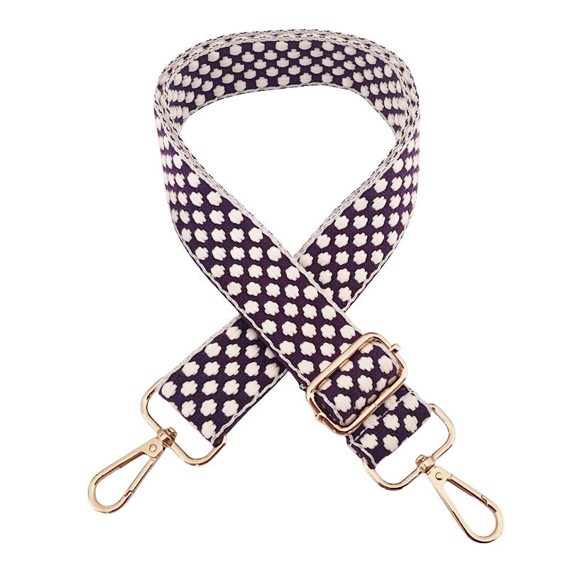 Polyester Cotton Color Block Bag Strap