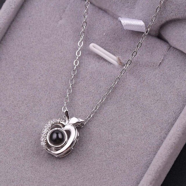 Buzzdaisy Pendant Necklaces In 100 Languages I Love You Fruit Projection