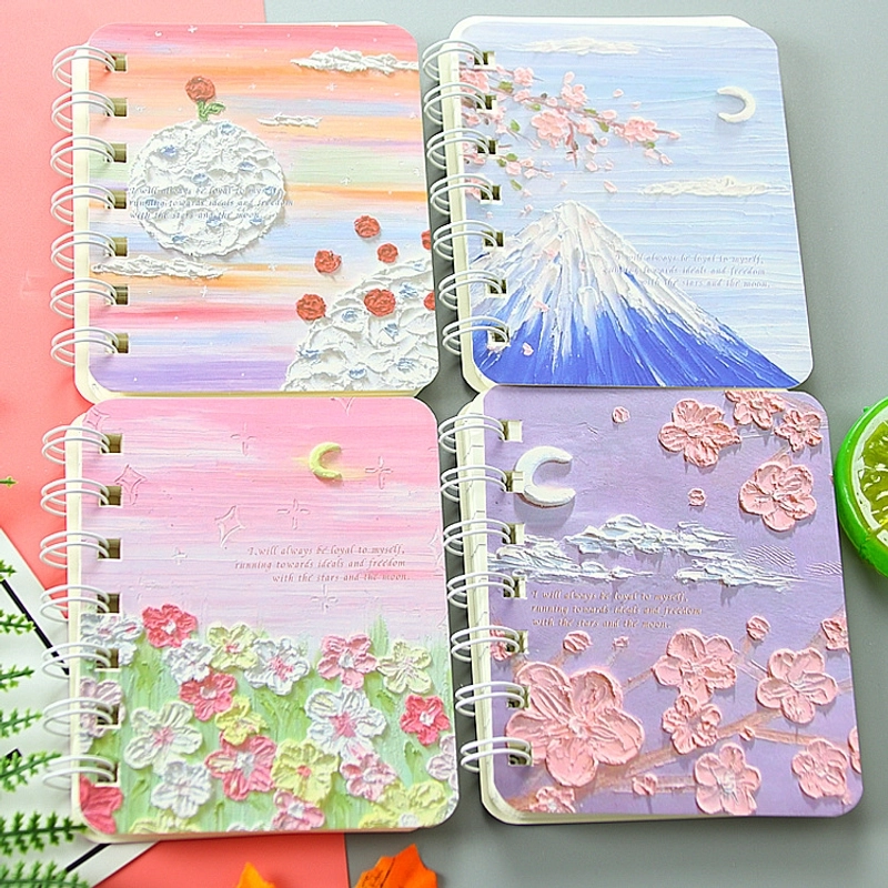 A7 Flip Coil Notebook Student Small Pocket Mini Portable Office Notepad Random 1 Piece