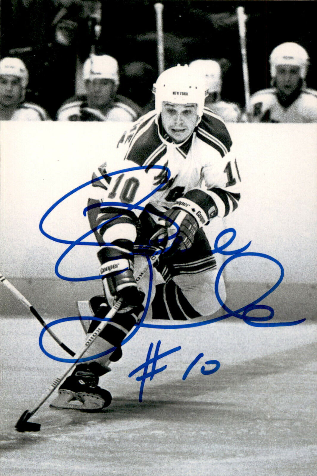 Pierre Larouche SIGNED autographed 4x6 Photo Poster painting NEW YORK RANGERS #3