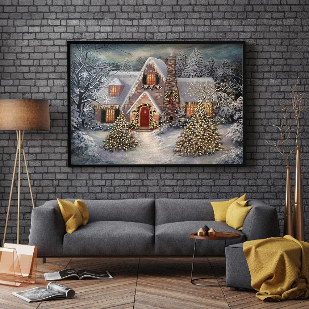 Diamond Painting - Full Round Drill - Snow House(70*50cm)