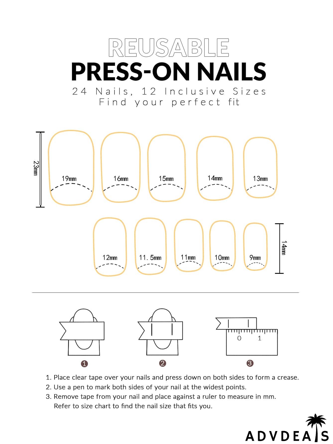 24pcs Solid Fake Nails