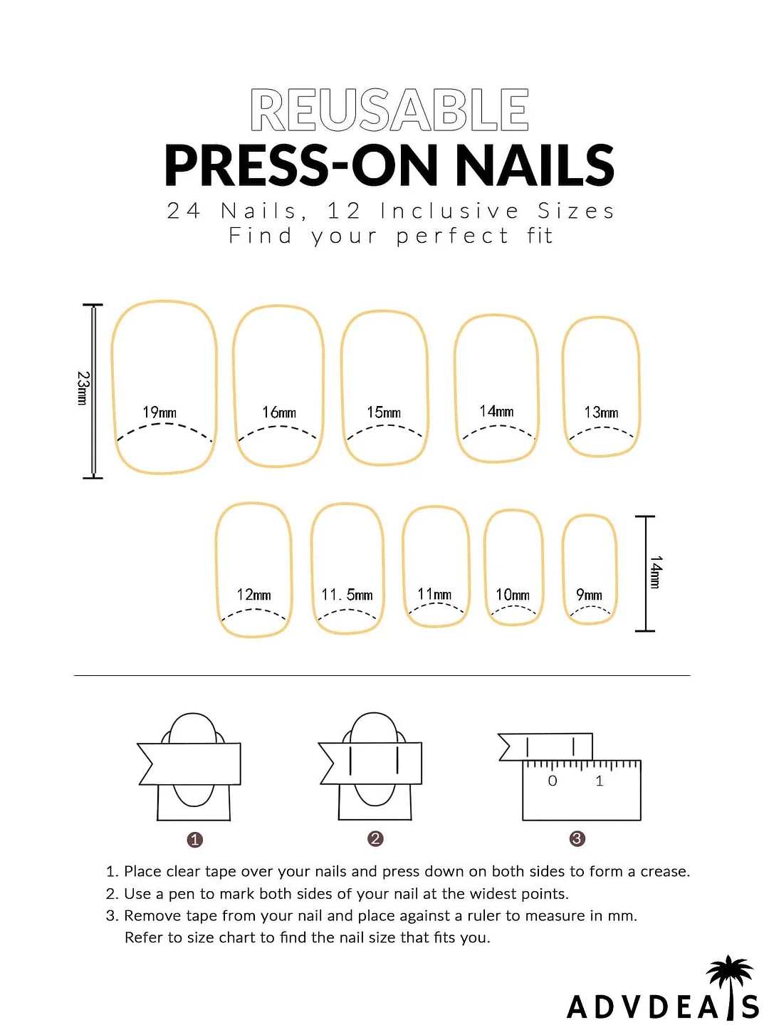 24pcs Solid Fake Nails