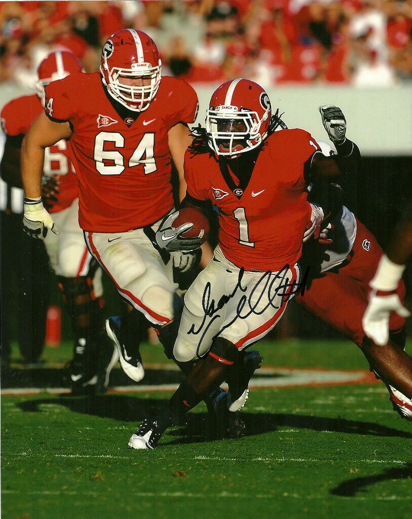 ISAIAH CROWELL HAND SIGNED GEORGIA BULLDOGS 8X10 Photo Poster painting W/COA