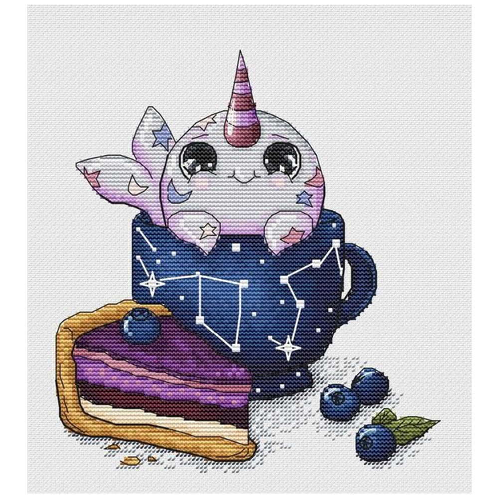 

Hedgehog in the Cup - 11CT Stamped Cross Stitch - 35*35CM, 501 Original