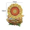 10pcs DIY Anti Slip Sunflower Coasters Stackable Creative for Tabletop Protection