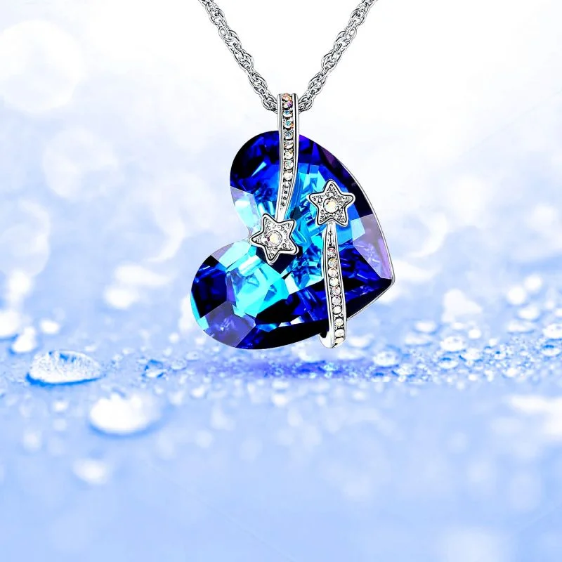 For Mom - S925 You are Appreciated Crystal Heart Star Crystal Necklace