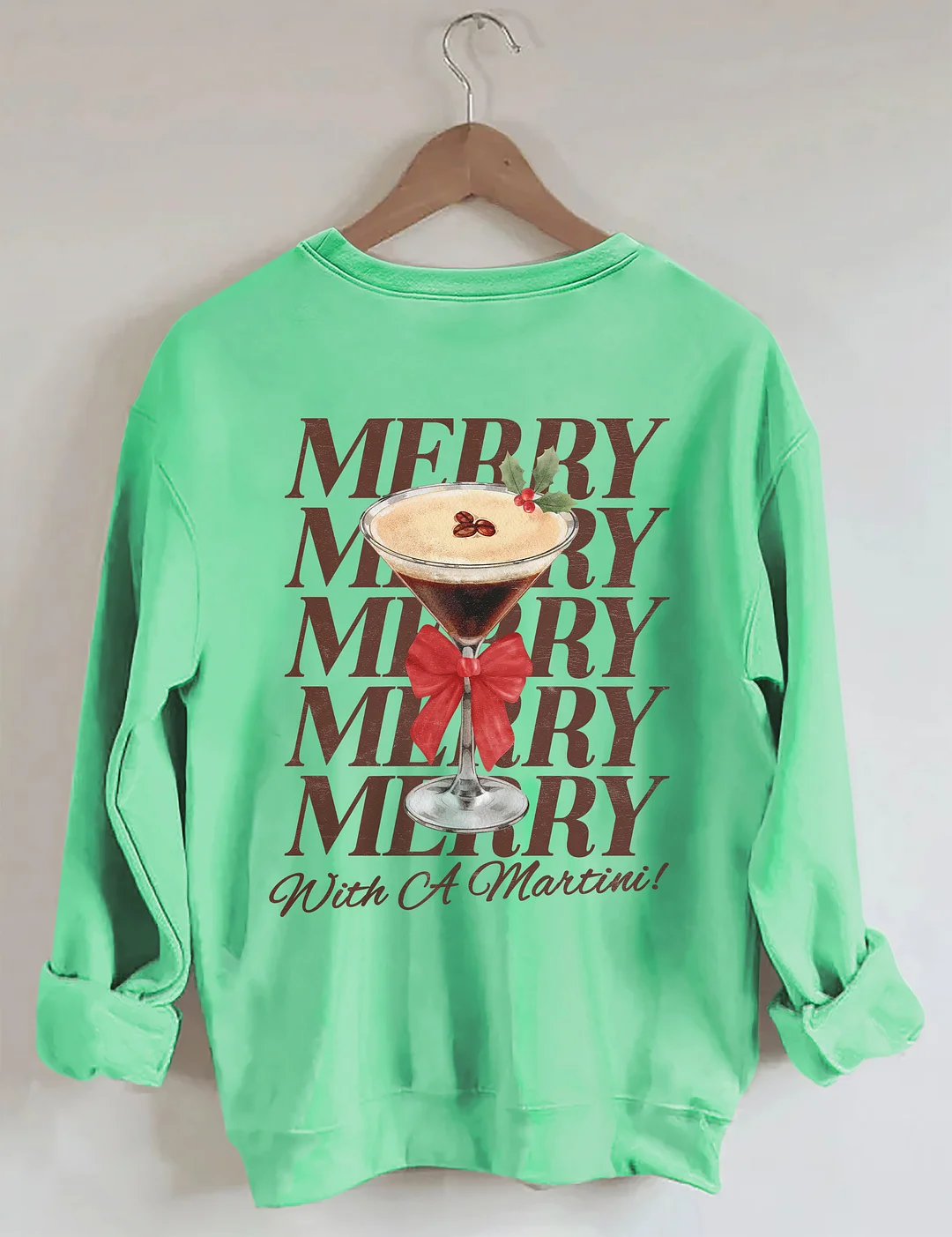 Merry With A Martini Espresso Martini Sweatshirt 