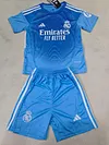 Joyfball 2025/2026 Kids Size Real Madrid Goalkeeper Blue Football Shirt