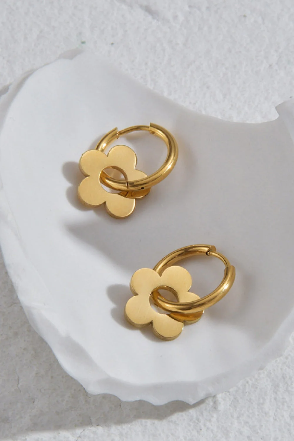 Back to school Stainless Steel Hoop Drop Earrings