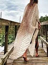 Sexy Printed Sun Protection V-Neck Half Sleeves Chiffon Cardigans