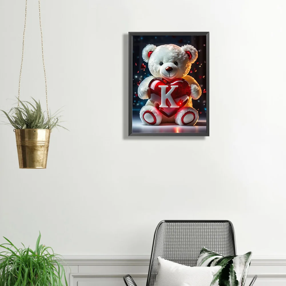 Diamond Painting - Full Square Drill - Bear Love K(Canvas|35*45cm)