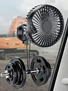 USB Single Head Car Fan 12V/24V with Suction Cup Windshield Desk Fan Auto Cooler
